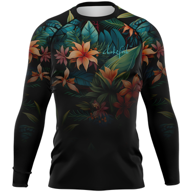 Chokefish™ Long Sleeve Rashguard Floral Men's Shirt-005